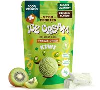 Star Candies Freeze Dried Kiwi Ice Cream - No Melting Freeze Dried Sweets - Crunchy & Delicious Camping Food - Premium Astronaut Ice Cream loved by Kids and Adults - Space Food, Gift (50 g, 1 pack)