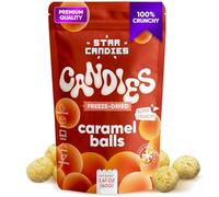 Star Candies Freeze Dried Sweets Caramel Balls - Super Crunchy Freeze Dried Candy - Full Flavour Freeze Dried Dessert great for Birthday - Freeze Dried for Crispiness | Space Food, Gift (40 g, 1 pack)