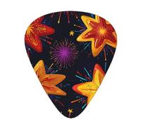 Star cartoon fireworks Durable guitar picks - three thicknesses of thin, medium and thick are available, suitable for guitar, bass, electric guitar and ukulele