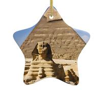Star Ceramic Christmas Tree Pendants, Personalized Christmas Ornaments, Pyramids Of Egypt Prints, Family Christmas Ornaments