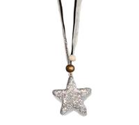 Star Charm Chain Sparkling Crystal Alloy Jewelry Excellent for Casual and Party Outfits Modern Layered Chain