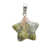 Star Charm Y2K Fashion Accessory Natural, 8 mixed green stone, A