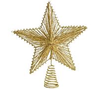 Star Christmas Tree Topper, 35 x 30 cm Tree Topper Sticker, Star Shape Christmas Tree Topper Made of Iron, Christmas Tree Decorations (Gold)