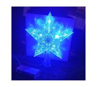 Star Christmas Tree Topper Lights|Battery Operated LED Light Up Star Christmas Tree Toppers|Christmas Tree Top Ornament for Xmas Tree New Year Home Decor,Blue,Small-17cm(6.6in)