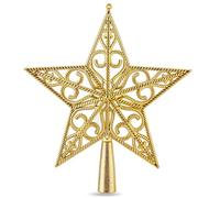 Star Christmas Tree Topper, Tree Topper Topper for Christmas Tree, Christmas Tree Topper, Christmas Tree (Star Ornament-Gold)