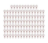 Star Clips, Small Metal Paper Clamps with Cute Cartoon Hollow Design and Strong Clamping Force, 100pcs Sturdy Office Clips for Documents Tickets and Crafts (Rose Gold)