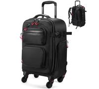 star cloud Rolling Backpack with Wheels - Water-Resistant, Airline Approved Travel Luggage, Ideal Carry-On Suitcase, Black, Under Seat/Carry On - 18inch, Travel Business College Casual