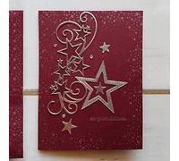 Star Cluster Edge Cutting Dies for Card Making，Snowflake Stars Border Flower Strip Cutting Dies Cut Stencils for DIY Scrapbooking Photo Album Decorative Embossing Paper Dies Templated