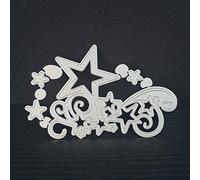 Star Cluster Edge Snowflake Stars Border Flower Metal Cutting Dies for Card Making, Cut Stencils for DIY Scrapbooking Photo Album Paper Decorative Craft for Greeting Cards Invitation Birthday Gift