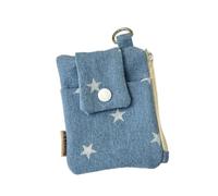 Star Coin Pouch Lovely Change Purse Bows Wallet Change Bag Card Storage Case Bows Coin Purse for Woman and Girls, Dark Blue Stars