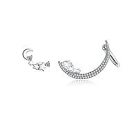 Star Comet Asymmetry Stud Earrings for Women Clear Bright Meteor Ear Studs
