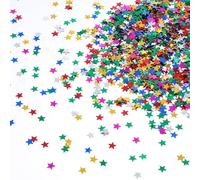 Star Confetti, 30g 6mm Christmas Glitter Star Table Metallic Foil Sequins for Birthday Wedding Party Halloween DIY Decoration/ 1 Ounce (Multicolor)