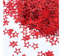 Star Confetti Red Star Table Confetti, 30g Metallic Glitter Foil Sprinkles Confetti, Sequins Star Confetti for Baby Shower Birthday Wedding Party Halloween Christmas Decoration