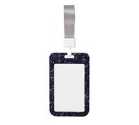 Star Constellation Map Id Badge Holder with Detachable Neck Strap, Waterproof Vertical Name Card Holders, for Nurse Students Teachers Staff