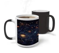 Star Constellation Map Magic Mug Novelty Heat Sensitive Coffee Cup Funny Discoloration Mugs Personalized Color Changing Cup Custom Color Ceramic Mug for Friends Office Coworkers