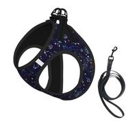 Star Constellation Map Pet Leash Vest For Small Dogs Cats Reflective Adjustable Soft Outdoor Walking Hiking Training
