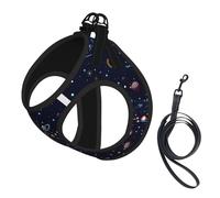 Star Constellation Map Print Reflective Pet Leash Vest For Small Dogs & Cats, Adjustable Outdoor Walking Hiking Vest