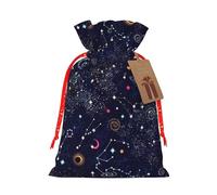 Star Constellation Map Printing 1 Pc Christmas Bag With Drawstring For All Adults To Give Presents Halloween