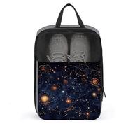 Star Constellation Map Shoe Bag for Travel Water-Resistant Shoe Pouch for Gym Portable Sneaker Bag with Zipper Travel Luggage Shoes Organizer Soccer Cleats Bag for Gym, Luggage