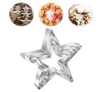 Star Cookie Cutters for Baking, 5 PcsBiscuit Cutter Star Shape Stainless Steels Christmas Set Metal Xmas Cookies Mould for DIY Baking Cake Decoration Chrismas Holiday Birthday Party