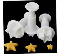 Star Cookie Plunger Plastic Fondant Cake Molds DIY Biscuit Baking Molds for Gum Pastry 3PCS