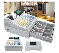 Star Corundum Electronic Cash Register 81 Keys Cash Register for Small Business 8 LED Digital Commercial Cash Register with Drawer for Small Business/Retail/Restaurants
