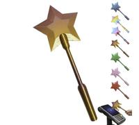 Star Credit Card Wand, 3D Printed Taps To Pay Wand, Magic Wands Contactless Payment Cards Holder, Kids Magics Wands Cosplay Props, Multifunctional Payment Stick For Shopping(gold)