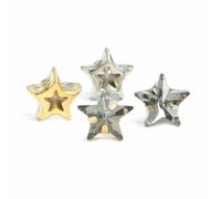 Star Crystals Sewing on Rhinestone Beads for Needlework Metal Base Strass Colorful Fabric Decoration Star for Sewing-Black Diamond-8 mm-10Pcs Gold Claw