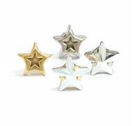 Star Crystals Sewing on Rhinestone Beads for Needlework Metal Base Strass Colorful Fabric Decoration Star for Sewing-Comet Argent Light-8 mm-10Pcs White k Claw
