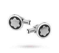 Montblanc Men's Stainless Steel Onyx Cufflinks