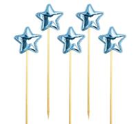 Star Cupcake Topper, Star Birthday Cake Topper - 5 x Food Cake Topper Decorations - Cupcake Pentagram Decor Stake Baking Food Decor Deliver Blessings Furniture & Home, Festivals & Special A