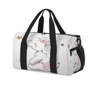 Star Cute Elephant Sport Duffel Bags for Kids Girls Boys Women Men Elephant Animals Overnight Weekender Travel Bag Tote Carry Gym Casual Duffel Bags