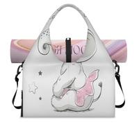 Star Cute Elephant Sports Duffle Bag with Shoe Compartment Elephant Animals Weekend Overnight Bags Tote Cabin Luggage Bag for Gym Yoga Travel