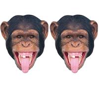 STAR CUTOUTS Chimpanzee Single Face Mask l Jungle Party (Pack of 2)