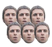 Star Cutouts CMP004 Liam Gallagher Masks Six Pack Cardboard Face Masks With Tabs and Elastic