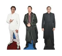 Star Cutouts CS1194 Pedro Pascal Three Pack Shelf Top Cardboard Cutouts Height 32cm - Ideal for Movie Theme, Parties, Birthdays & Fans, Room Decorations & Events