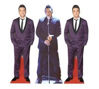 Star Cutouts CS1234 Robbie Williams Shelf Top Cutout Pack of Three Cardboard Cutouts Height 31cm - Ideal for Fan Theme, Parties, Birthdays, Surprise Gifts & Room Decorations & Events