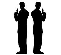 Star Cutouts Cut Out of A Secret Agent Male (Pack of 2)