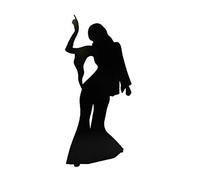 Star Cutouts Cut Out of Disco Dancer Female Silhouette