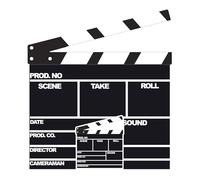 Star Cutouts Cut Out of Film Clapper