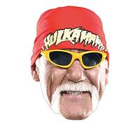 STAR CUTOUTS Halloween SM400 Hulk Hogan Party Decorations Single Face Mask Amazing Talking Point & Gift for WWE Fans, Multicolour