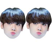 STAR CUTOUTS Ltd CM208 Jungkook (Kpop) Jeon Jung-kook Bangtan Boys Party Mask and Gift, Multicolour,Height: 20cm / 8Inch Width: 21cm / 8Inch (Pack of 2)