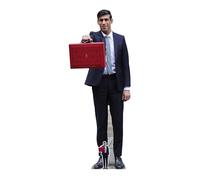 Star Cutouts Ltd CS833 Lifesize Rishi Sunak Cardboard Cutout with Free Mini Standee Perfect for Fans, Friends, Parties & Family, Solid, Multi Colour