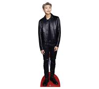 Star Cutouts Ltd CS904 Bangtan Boy Black Leather Kim_NAM_Joon_RM (Star Mini) 90cm Tall, Solid, Multicolour, Regular