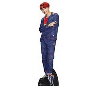 Star Cutouts Ltd CS906 Bangtan Boy Black Leather Red Hair Jung_Ho_soek_J_Hope (Star Mini) 90cm Tall, Solid, Multicolour, Regular