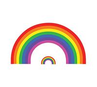Star Cutouts Ltd SC1030 Rainbow Cardboard Cut Out Party Scene Decoration, Multi-Colour, 93 x 5 x 93 cm