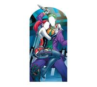 Star Cutouts Ltd SC1346 Harley Quinn and The Joker Cardboard Cutout Stand-in with Knife 193cm Tall 95cm Wide, Multicolour