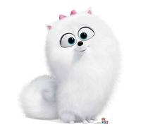 Star Cutouts Ltd SC1374 Gidget Secret Life of Pets Lifesize Cardboard Cutout Fluffy White Dog Height 78cm Width 73cm Perfect for Fans, Collectors, Parties and Events, Multicolour