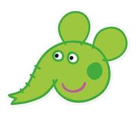 Star Cutouts Ltd SM307 Official Star Cutouts Fun Cardboard Face Elephant Party Peppa Pig Mask, Solid, Halloween Emily, Regular