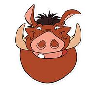 STAR CUTOUTS Ltd SM378 Pumbaa Single Face Mask - Lion King Single Face Mask For the Birthdays, Fans & Parties Great Talking Point Multicolour Height: 25cm / 9.8 in Width: 22cm / 8.6 in